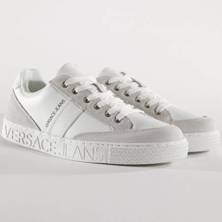 versace jeans cupsole linea cassetta coated trainer white|versace jeans.